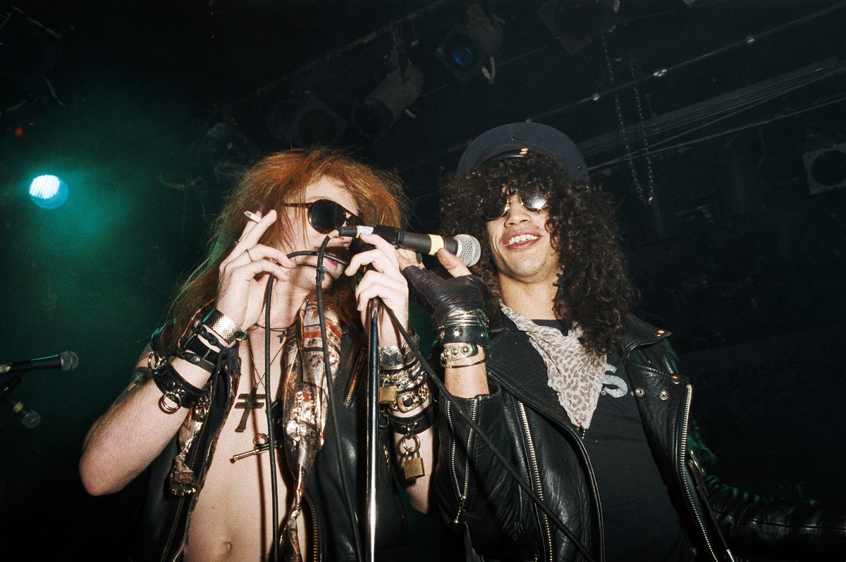 Axl and Slash @The Roxy, Los Angeles, 1986 Ph. by Marc Canter